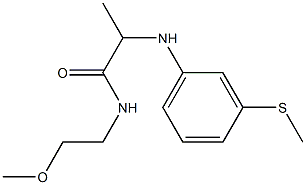 N-(2-methoxyethyl)-2-{[3-(methylsulfanyl)phenyl]amino}propanamide Structure