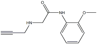 N-(2-methoxyphenyl)-2-(prop-2-yn-1-ylamino)acetamide,,结构式