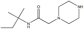 N-(2-methylbutan-2-yl)-2-(piperazin-1-yl)acetamide,,结构式