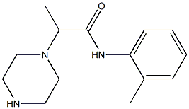 N-(2-methylphenyl)-2-(piperazin-1-yl)propanamide 化学構造式