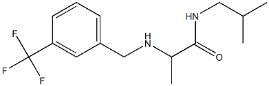 N-(2-methylpropyl)-2-({[3-(trifluoromethyl)phenyl]methyl}amino)propanamide,,结构式