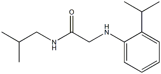 N-(2-methylpropyl)-2-{[2-(propan-2-yl)phenyl]amino}acetamide 结构式