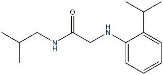 N-(2-methylpropyl)-2-{[2-(propan-2-yl)phenyl]amino}acetamide Struktur