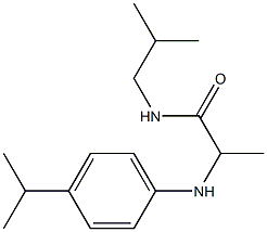 N-(2-methylpropyl)-2-{[4-(propan-2-yl)phenyl]amino}propanamide,,结构式