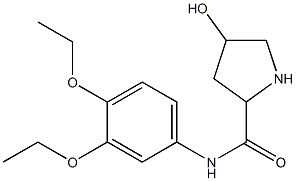 N-(3,4-diethoxyphenyl)-4-hydroxypyrrolidine-2-carboxamide Struktur
