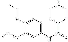 N-(3,4-diethoxyphenyl)piperidine-4-carboxamide 化学構造式