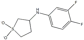 N-(3,4-difluorophenyl)-N-(1,1-dioxidotetrahydrothien-3-yl)amine 化学構造式