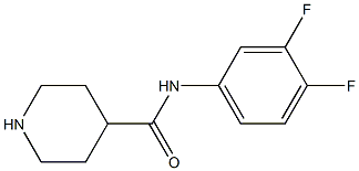 N-(3,4-difluorophenyl)piperidine-4-carboxamide 结构式