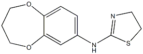 N-(3,4-dihydro-2H-1,5-benzodioxepin-7-yl)-4,5-dihydro-1,3-thiazol-2-amine Struktur