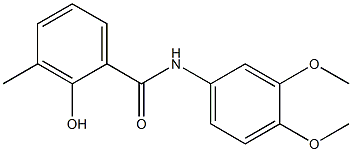 N-(3,4-dimethoxyphenyl)-2-hydroxy-3-methylbenzamide 结构式