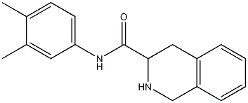 N-(3,4-dimethylphenyl)-1,2,3,4-tetrahydroisoquinoline-3-carboxamide,,结构式