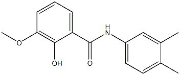 N-(3,4-dimethylphenyl)-2-hydroxy-3-methoxybenzamide 结构式