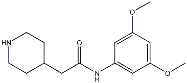N-(3,5-dimethoxyphenyl)-2-piperidin-4-ylacetamide,,结构式