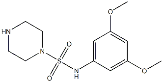 N-(3,5-dimethoxyphenyl)piperazine-1-sulfonamide 结构式