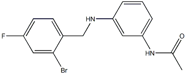 N-(3-{[(2-bromo-4-fluorophenyl)methyl]amino}phenyl)acetamide 结构式
