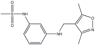 N-(3-{[(3,5-dimethyl-1,2-oxazol-4-yl)methyl]amino}phenyl)methanesulfonamide,,结构式