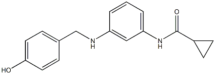 N-(3-{[(4-hydroxyphenyl)methyl]amino}phenyl)cyclopropanecarboxamide,,结构式