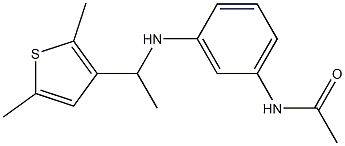  N-(3-{[1-(2,5-dimethylthiophen-3-yl)ethyl]amino}phenyl)acetamide