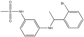 N-(3-{[1-(2-bromophenyl)ethyl]amino}phenyl)methanesulfonamide 化学構造式