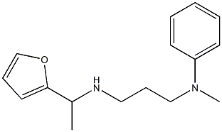 N-(3-{[1-(furan-2-yl)ethyl]amino}propyl)-N-methylaniline Struktur