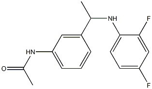 N-(3-{1-[(2,4-difluorophenyl)amino]ethyl}phenyl)acetamide 化学構造式