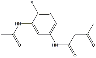 N-(3-acetamido-4-fluorophenyl)-3-oxobutanamide,,结构式