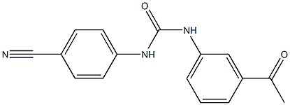 N-(3-acetylphenyl)-N'-(4-cyanophenyl)urea Structure