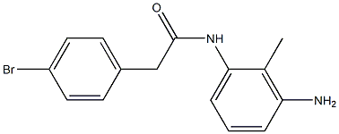 N-(3-amino-2-methylphenyl)-2-(4-bromophenyl)acetamide,,结构式