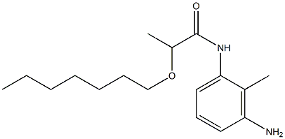 N-(3-amino-2-methylphenyl)-2-(heptyloxy)propanamide 化学構造式