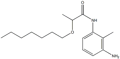 N-(3-amino-2-methylphenyl)-2-(heptyloxy)propanamide 结构式