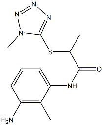 N-(3-amino-2-methylphenyl)-2-[(1-methyl-1H-1,2,3,4-tetrazol-5-yl)sulfanyl]propanamide Struktur