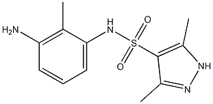 N-(3-amino-2-methylphenyl)-3,5-dimethyl-1H-pyrazole-4-sulfonamide 化学構造式