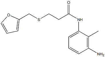 N-(3-amino-2-methylphenyl)-3-[(furan-2-ylmethyl)sulfanyl]propanamide Structure