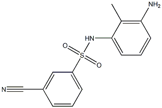 N-(3-amino-2-methylphenyl)-3-cyanobenzene-1-sulfonamide Struktur