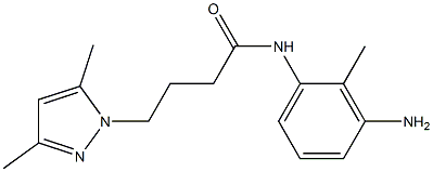 N-(3-amino-2-methylphenyl)-4-(3,5-dimethyl-1H-pyrazol-1-yl)butanamide Structure