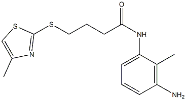 N-(3-amino-2-methylphenyl)-4-[(4-methyl-1,3-thiazol-2-yl)sulfanyl]butanamide