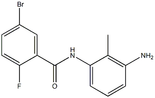 N-(3-amino-2-methylphenyl)-5-bromo-2-fluorobenzamide,,结构式