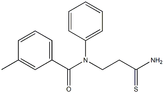 N-(3-amino-3-thioxopropyl)-3-methyl-N-phenylbenzamide Structure