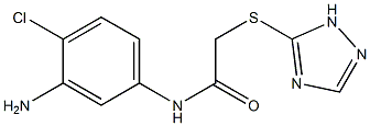 N-(3-amino-4-chlorophenyl)-2-(1H-1,2,4-triazol-5-ylsulfanyl)acetamide Structure