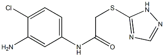 N-(3-amino-4-chlorophenyl)-2-(1H-1,2,4-triazol-5-ylsulfanyl)acetamide 化学構造式