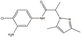 N-(3-amino-4-chlorophenyl)-2-(3,5-dimethyl-1H-pyrazol-1-yl)propanamide,,结构式