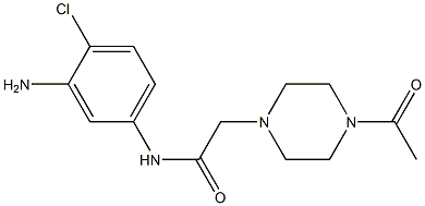 N-(3-amino-4-chlorophenyl)-2-(4-acetylpiperazin-1-yl)acetamide Struktur