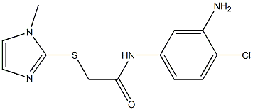 N-(3-amino-4-chlorophenyl)-2-[(1-methyl-1H-imidazol-2-yl)sulfanyl]acetamide Structure
