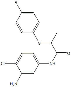 N-(3-amino-4-chlorophenyl)-2-[(4-fluorophenyl)sulfanyl]propanamide Struktur