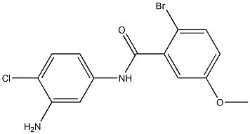 N-(3-amino-4-chlorophenyl)-2-bromo-5-methoxybenzamide 化学構造式