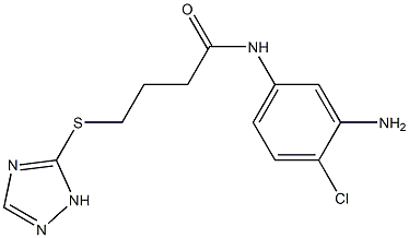 N-(3-amino-4-chlorophenyl)-4-(1H-1,2,4-triazol-5-ylsulfanyl)butanamide,,结构式