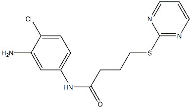 N-(3-amino-4-chlorophenyl)-4-(pyrimidin-2-ylsulfanyl)butanamide|