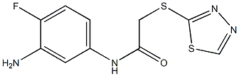 N-(3-amino-4-fluorophenyl)-2-(1,3,4-thiadiazol-2-ylsulfanyl)acetamide|