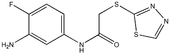 N-(3-amino-4-fluorophenyl)-2-(1,3,4-thiadiazol-2-ylsulfanyl)acetamide Structure