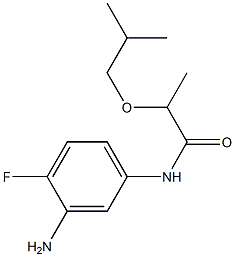 N-(3-amino-4-fluorophenyl)-2-(2-methylpropoxy)propanamide Struktur